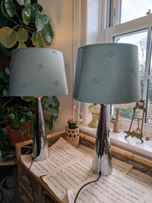 Laura Ashley Lamps Chrome Pair