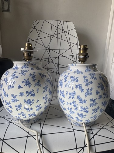 Vintage blue floral ceramic - blue,
