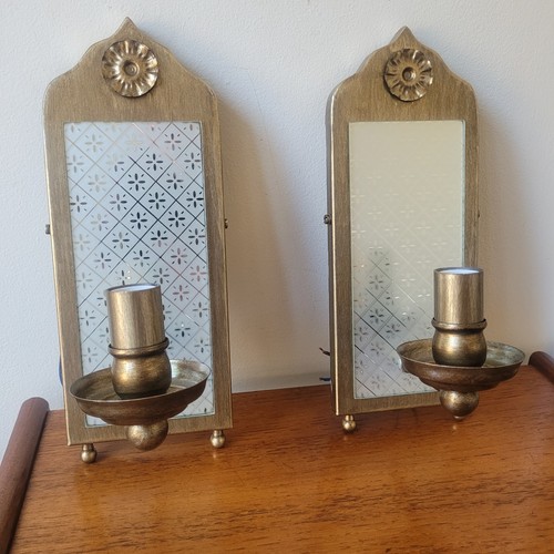 Pair vintage gold brass - of, gold/brass